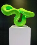 This playful and minimalist bright green sculpture is by Alexander Caldwell. Image 3