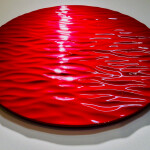 This impressive large round contemporary wall sculpture is by Alexander Caldwell. Image 2