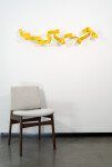 As elegant as a cursive signature, this bright yellow contemporary wall sculpture was created by Stefan Duerst. Image 10