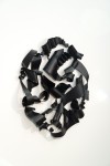 In elegant black, this expressive abstract wall sculpture was created by Stefan Duerst. Image 2