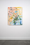 Washes of colour in blues, orange, and green are expressed in gestural brush strokes in this abstract painting by visual artist Richard Tosc… Image 10
