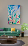 At once elegant and expressive, this dynamic and colourful abstract painting is one in a series created by Canadian visual artist Richard To… Image 10