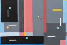 Kramer’s modern and graphic paintings express lyrical, geometric abstraction via a harmonic interplay of syncopated shapes of various sizes … Image 7