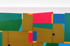 Kramer’s modern and graphic paintings express lyrical, geometric abstraction via a harmonic interplay of syncopated shapes of various sizes … Image 4