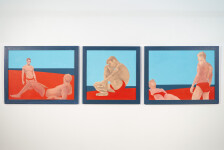 Sandbar Trilogy is a brilliantly colourful pop art painting, an ode to the popular beach scene in Miami, Florida. Image 14