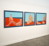 Sandbar Trilogy is a brilliantly colourful pop art painting, an ode to the popular beach scene in Miami, Florida. Image 8