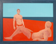 Sandbar Trilogy is a brilliantly colourful pop art painting, an ode to the popular beach scene in Miami, Florida. Image 7