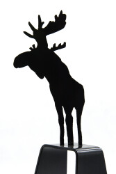 The unmistakable silhouette of a moose—one of Canada’s iconic images is celebrated in this sculpture by Charlie Pachter.