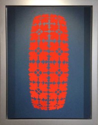 Canada’s much celebrated pop artist, Charles Pachter displays his signatory humour in this patriotic rendition of a car tire.