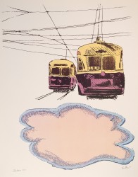 This charmingly whimsical lithograph of a classic Toronto image—the streetcar was one of a series Charles Pachter first created in the seven…