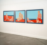 Sandbar Trilogy is a brilliantly colourful pop art painting, an ode to the popular beach scene in Miami, Florida. Image 4