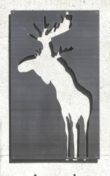 Pachter's aluminum moose silhouette sculptures have been installed across Canada.