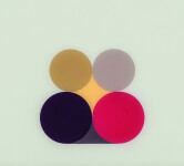 Abstract geometric and graphic work from Cantine's famous abstracted still life of apples series. Image 2