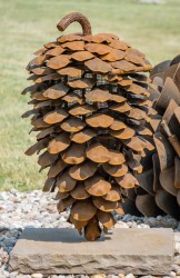 Remarkable in design, scale and form, Canadian artist Floyd Elzinga’s series of fire pine cones are his ‘spin’ on a fire pit.