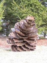 @outdoor@ Through the subject of pine cones, Elzinga explores the function of seeds and highlights their aggressive nature.