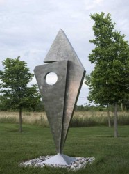 An imposing abstract sculpture in polished stainless steel is one of Canadian artist Gord Smith’s latest works.