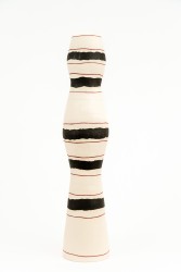At once elegant and striking in their design, these porcelain vessels were created by Loren Kaplan.