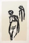Calligraphic brushstrokes in black ink are used to render the nude figure of Aphroditus in contrapposto similar to Greek and Roman ancient r… Image 2