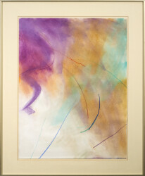 This ethereal abstract pastel on paper is an early work by Milly Ritsvedt known as one of Canada’s foremost abstract artists.