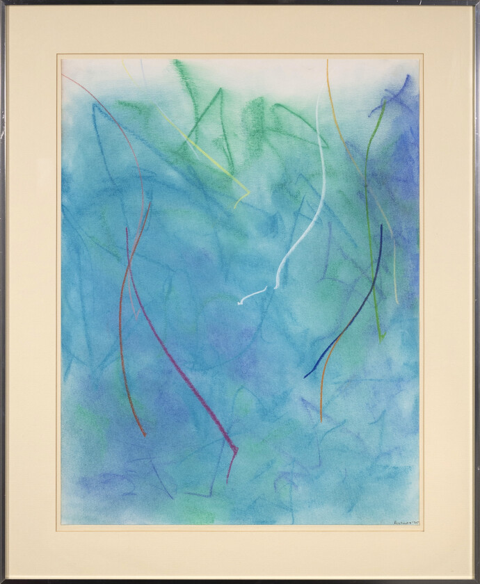 This rare early abstract work in pastel on paper is from Milly Ritsvedt, one of Canada’s finest contemporary artists.