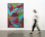 In this joyful abstract painting by Milly Ristvedt a whirlwind of colour in turquoise, red, green, magenta and orange creates a dynamic comp… Image 9