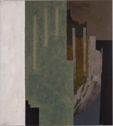 Subtle tertiary tones are layered in this painting by one of Canada's masters of abstraction.