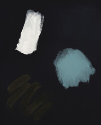 Curated bold brush strokes stand out against a velvety black background.