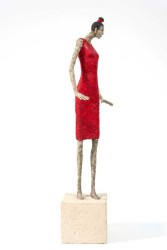 Quebecois sculptor Paul Duval has created a series of expressive paper mache and wire figurative sculptures.