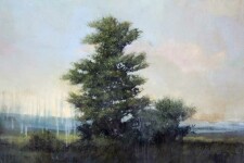 The lush romantic imagery of this classic landscape by Peter Hoffer is enhanced by the resin on the surface of the work. Image 5