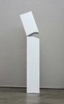 A small pillar of stainless steel is patinated in matte white by Philippe Pallafray. Image 2