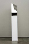 A small pillar of stainless steel is patinated in matte white by Philippe Pallafray. Image 4