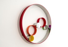 Painted in vivid colours, this intriguing modern metal wall sculpture was hand forged by Philippe Pallafray. Image 4