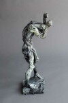This powerful bronze sculpture of a nude male, standing, fists raised above a bowed head is by Canadian artist Richard Tosczak. Image 4