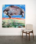 The walrus, an impressively large Arctic animal dominates the canvas in this expressive abstract painting by Rick Rivet. Image 2