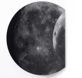 A piece of the moon is folded back on itself in this unique artwork by Ryan Van Der Hout.