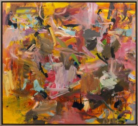 An explosion of colour greets the viewer’s eye in this abstract painting by Scott Pattinson.