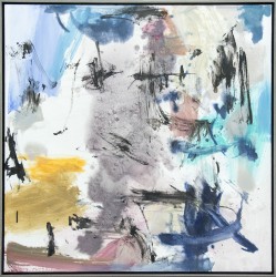 The poetry of Twombly meets the expression of Pollock in this gestural oil on canvas by Scott Pattinson.