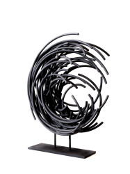 In jet black, this dynamic sculpture by Shayne Dark is part of an exciting new series called Maelstrom.