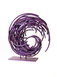 In a gorgeous aubergine colour, this dynamic sculpture by Shayne Dark is part of an exciting new series called Maelstrom.