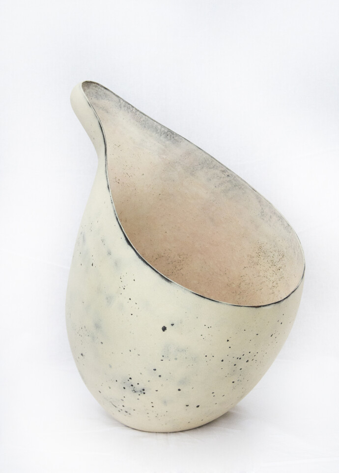 This superbly crafted tear-drop shaped vessel is by the master Canadian ceramicist Steven Heinemann.