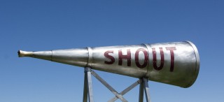 Shout is an outdoor steel sculpture and the companion piece to Hear The World: speak or shout into the sculpture and hear your voice carried…