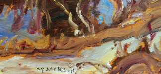 This oil painting is a landscape by AY Jackson of the Group of Seven. Image 5