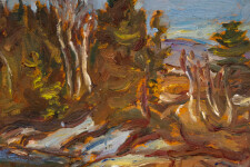 This oil painting is a landscape by AY Jackson of the Group of Seven. Image 8