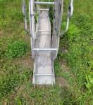 This outdoor metal sculpture of two turtles, inspired by an indigenous artist, lights up at night. Image 8