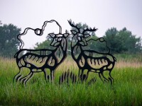 The majesty of woodland animals is celebrated in these striking metal sculptures by the Six Nations Mohawk artist Adam Monture. Image 3