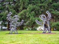 The majesty of woodland animals is celebrated in these striking metal sculptures by the Six Nations Mohawk artist Adam Monture. Image 4