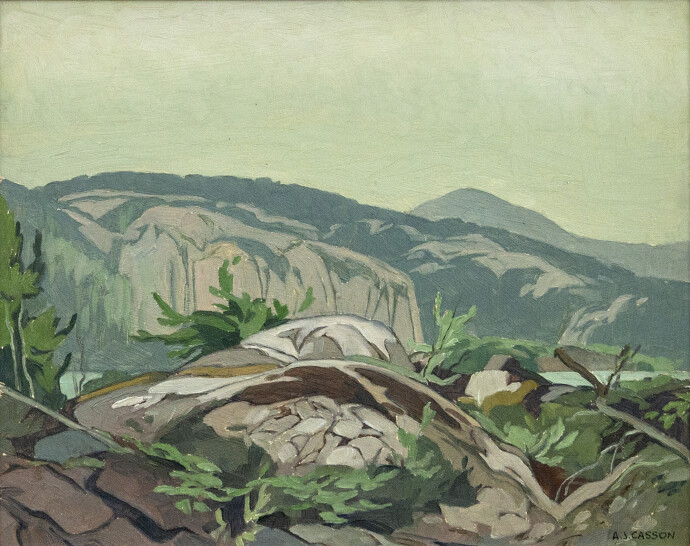 This oil landscape painting is by the legendary Group of Seven artist AJ Casson.