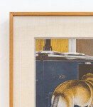 This contemporary limited edition print featuring a woman and a dog beside a kitchen stove is by Alex Colville. Image 8