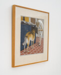 This contemporary limited edition print featuring a woman and a dog beside a kitchen stove is by Alex Colville. Image 3