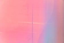 This contemporary abstract painting by Alice Teichert is rendered in shades of pink. Image 4